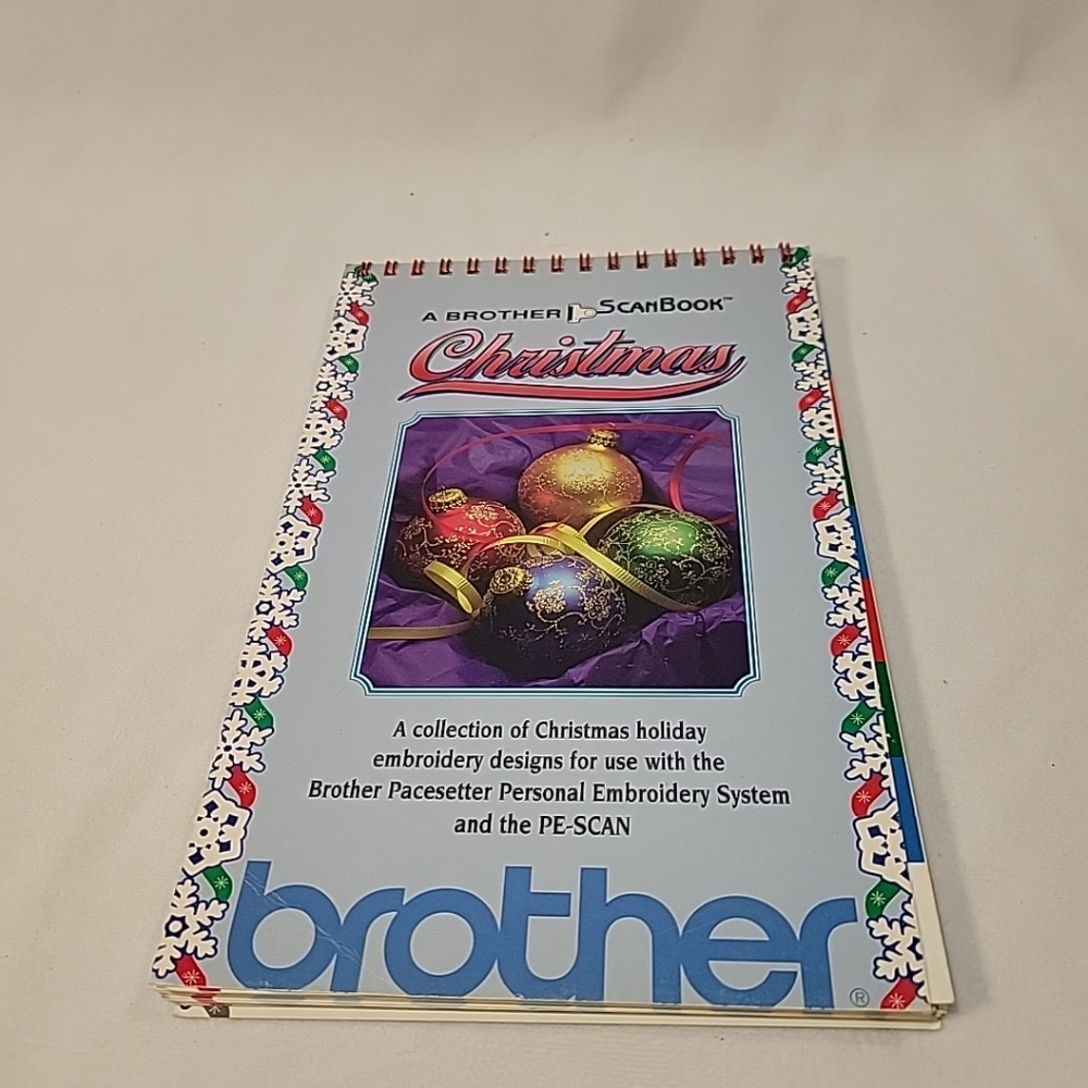 A Brother Christmas Scanbook For Brother Pacesetter Personal embroidery system.
